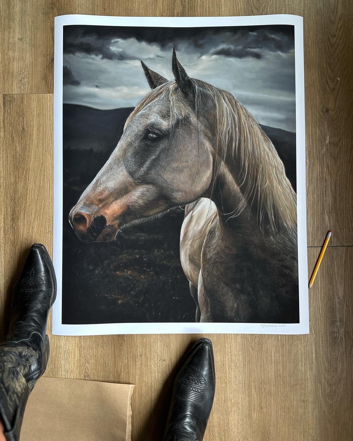 Print: "Cowboy at Dusk"